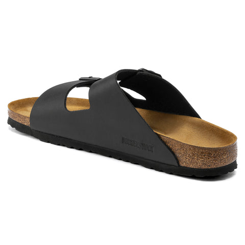 Birkenstock Arizona Black Birko-Flor Regular in Black