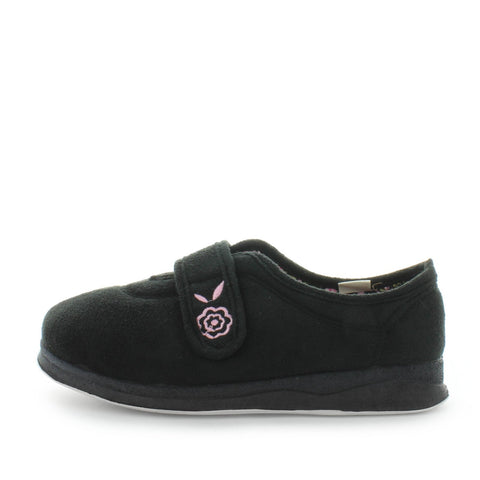 Panda Edythe Slippers - Black in Black
