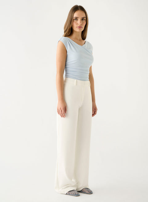 Esmaee Charter Pant - White in White