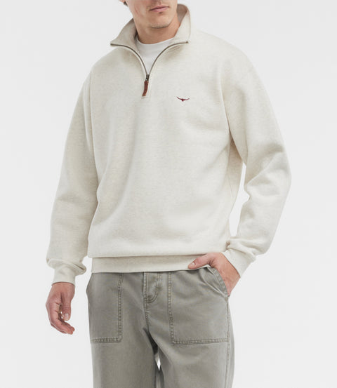 Mulyungarie quarter-zip sweatshirt - Ecru marle