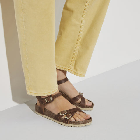 Birkenstock Kumba Cognac Oiled Leather Regular in Cognac
