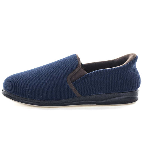 Panda Emerson STEPPINS Slippers - Navy/Brown in Navy/Brown