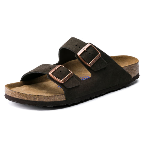 Birkenstock Arizona SFB Mocca Suede Leather Regular in Mocca