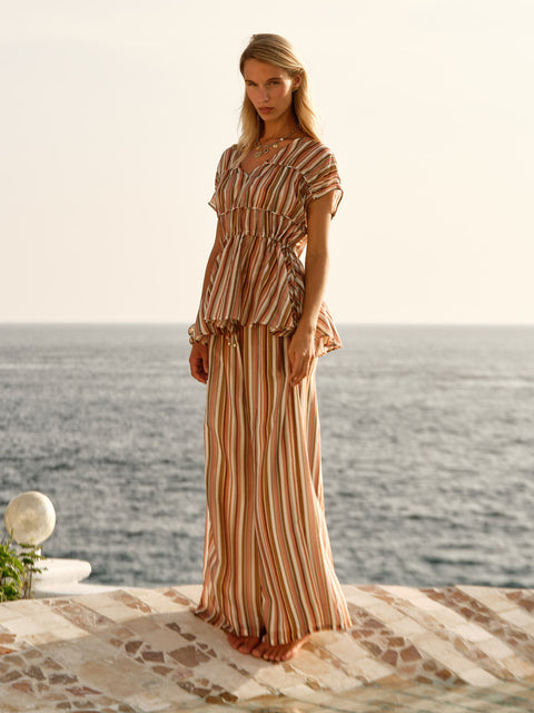 Sass Clothing OPHELIA TOP in SANDBAR STRIPE