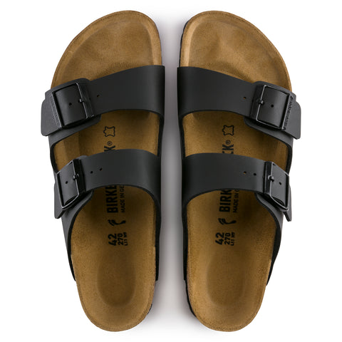 Birkenstock Arizona Black Birko-Flor Regular in Black