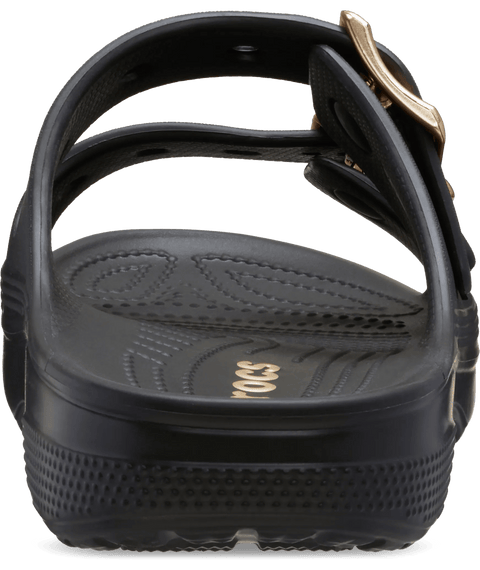 Crocs Saturday Metallic Buckle Sandal Womens - Black in Black