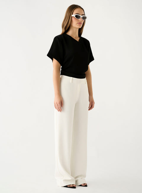 Esmaee Charter Pant - White in White