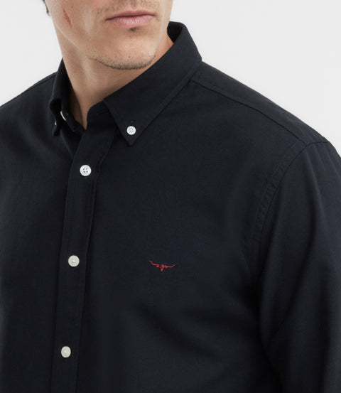R.M.Williams Clapton Oxford shirt in Black