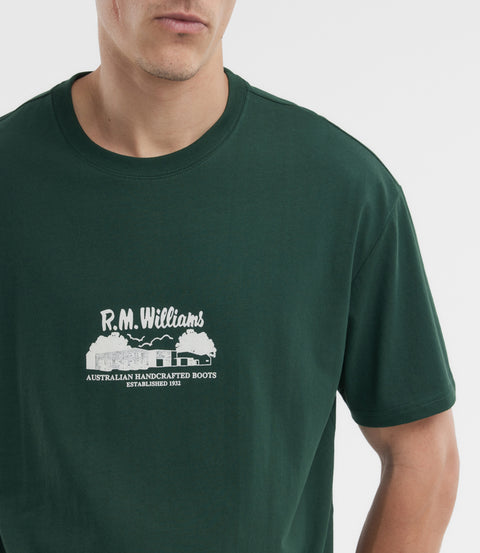 R.M.Williams Workshop t-shirt in Pine