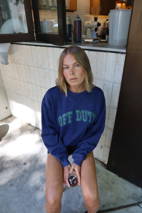 RAEF The Label Maci Relaxed Sweater - Classic Blue in Single
