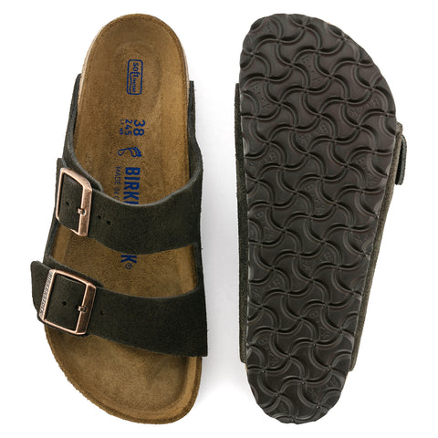 Birkenstock Arizona SFB Mocca Suede Leather Regular in Mocca