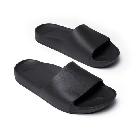 Archies Footwear Arch Support Slides - Classic - Black in Single