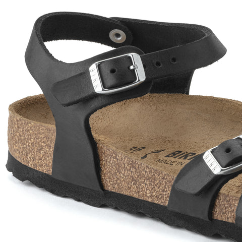 Birkenstock Kumba Black Oiled Leather Regular in Black