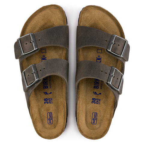 Birkenstock Arizona SFB Iron Oiled Leather Regular in Iron
