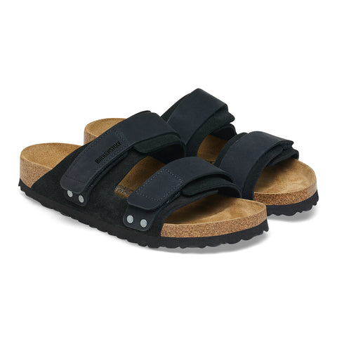 Birkenstock Uji Black Suede/Nubuck Leather Regular in Black
