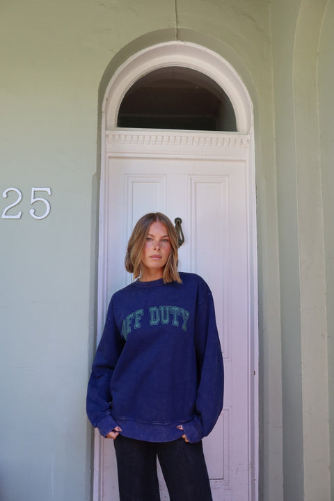 RAEF The Label Maci Relaxed Sweater - Classic Blue in Single