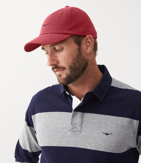 R.M.Williams Longhorn Twill Cap in Red navy