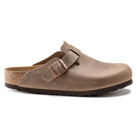 Birkenstock Boston Tabacco Brown Oiled Leather Regular in Tabacco Brown