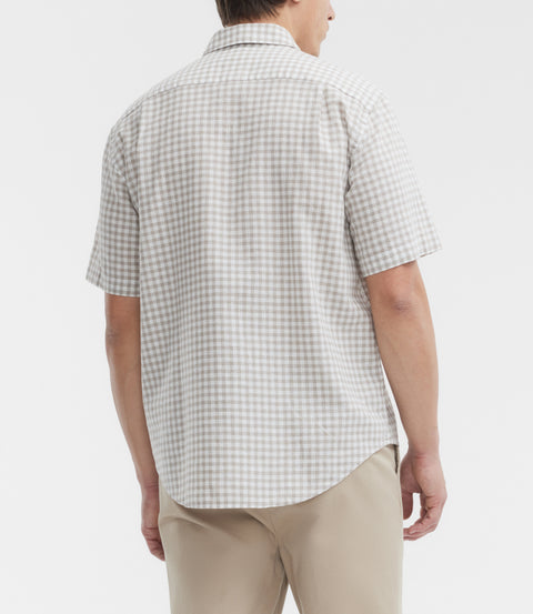 R.M.Williams Johnson check short sleeve shirt in Tan
