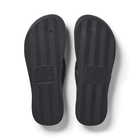 Archies Footwear Arch Support Thongs - Classic - Crystal Black in Single