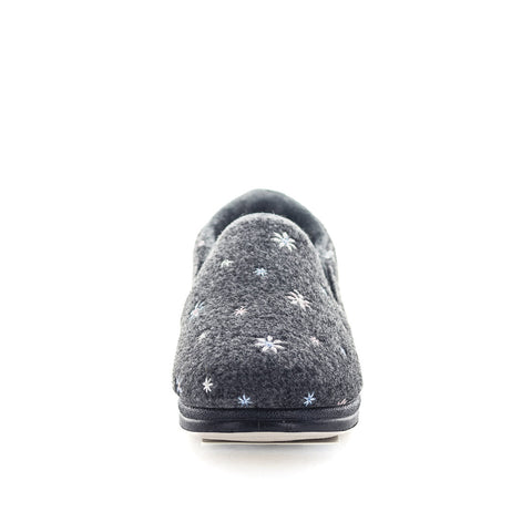 Panda Eleanor STEPPINS Slippers - Grey Flower in Grey Flower