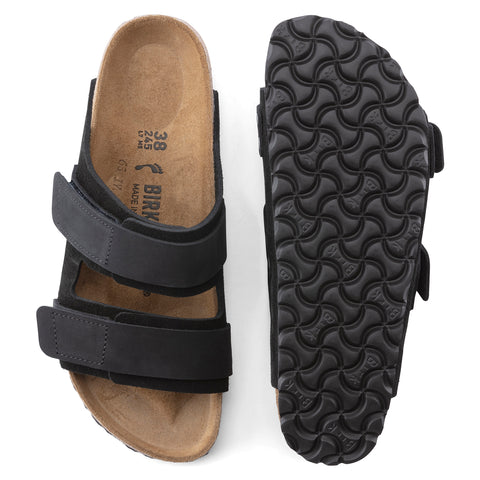 Birkenstock Uji Black Suede/Nubuck Leather Regular in Black