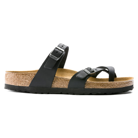 Birkenstock Mayari Black Oiled Leather Regular in Black