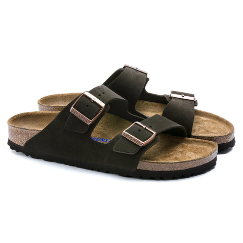 Birkenstock Arizona SFB Mocca Suede Leather Regular in Mocca