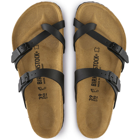 Birkenstock Mayari Black Birko-Flor Regular in Black