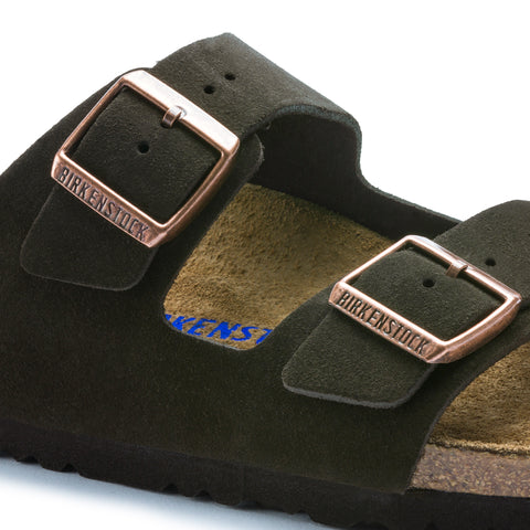 Birkenstock Arizona SFB Mocca Suede Leather Regular in Mocca